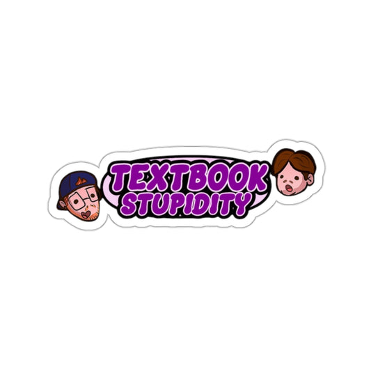 Textbook Stupidity Logo Kiss-Cut Stickers