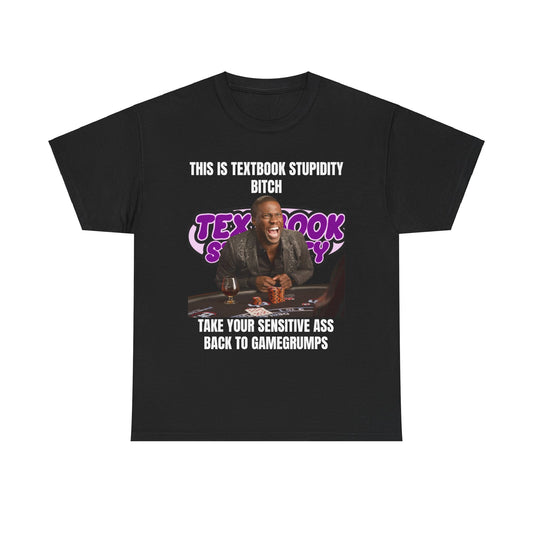 This Is Textbook Stupidity Unisex Heavy Cotton Tee Black